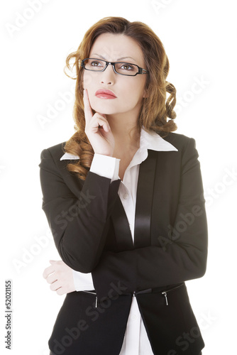 Thoughtful businesswoman