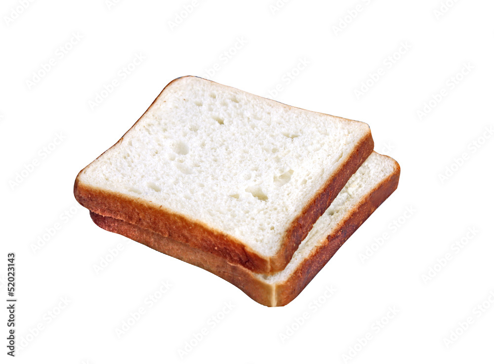 sliced baked bread isolated on white background sliced baked bread isolated on white background