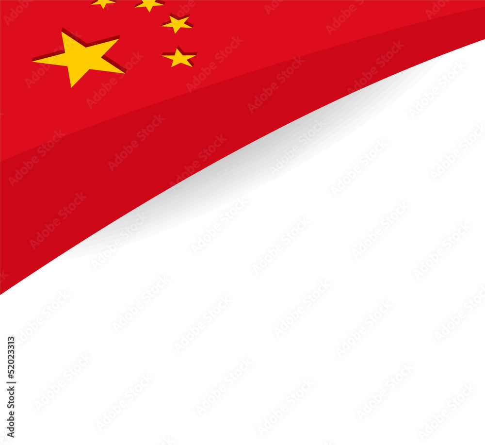 China flag. Vector