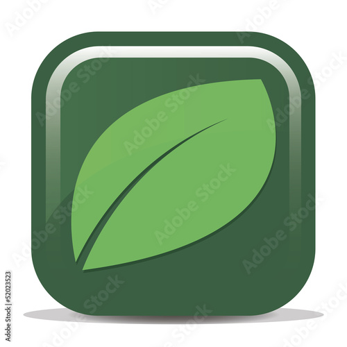 icon with the image of a tea leaf