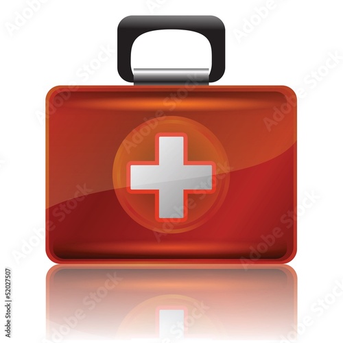 Red first aid case