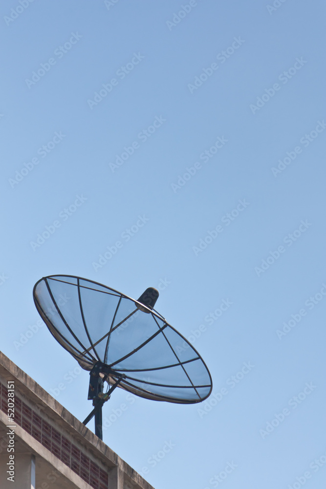 Satellite dish and blue sky