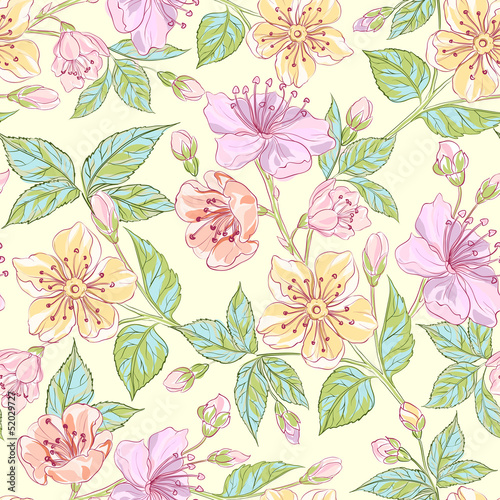 Seamless floral pattern © Kotkoa