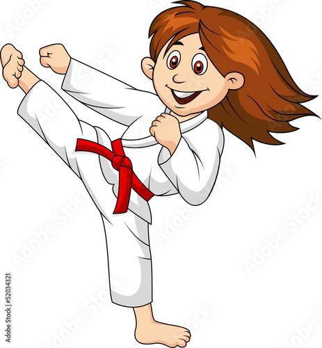 Girl doing martial art