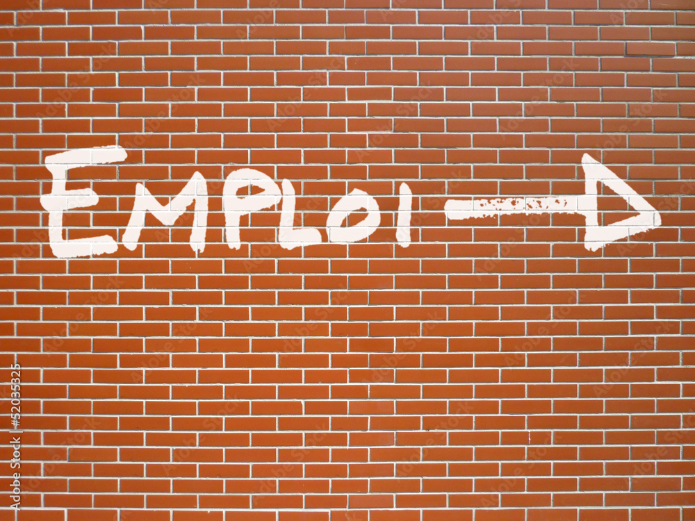 Obraz premium graffiti emploi et flêche