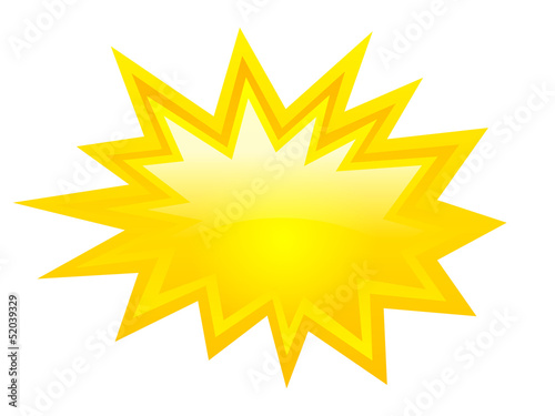 Vector yellow explosion star
