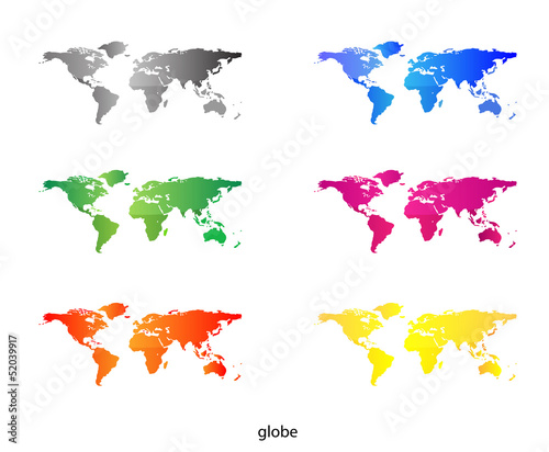 Set - colored continents