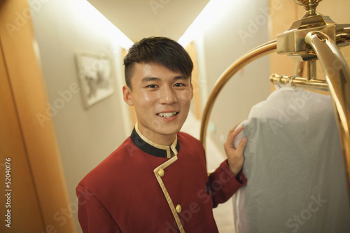 Schilderij op canvas Bellhop smiling, portrait