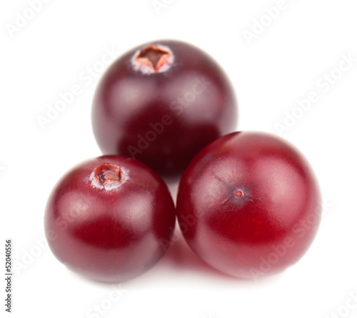 three ripe cranberry