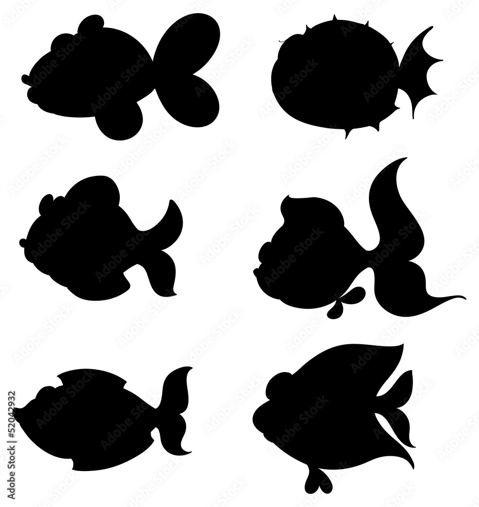 Silhouettes of fishes