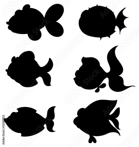 Silhouettes of fishes