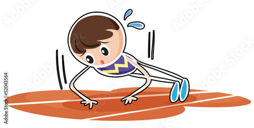A boy performing push ups
