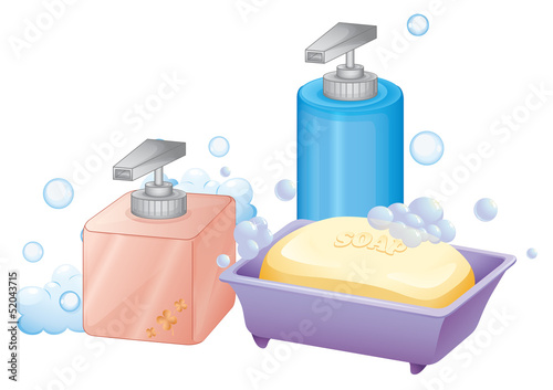 A liquid and bar soap