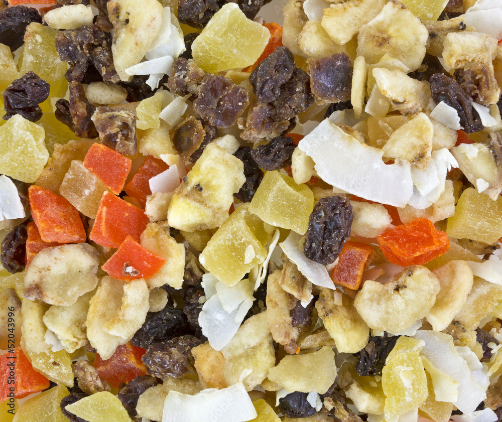 Close view of snack mix