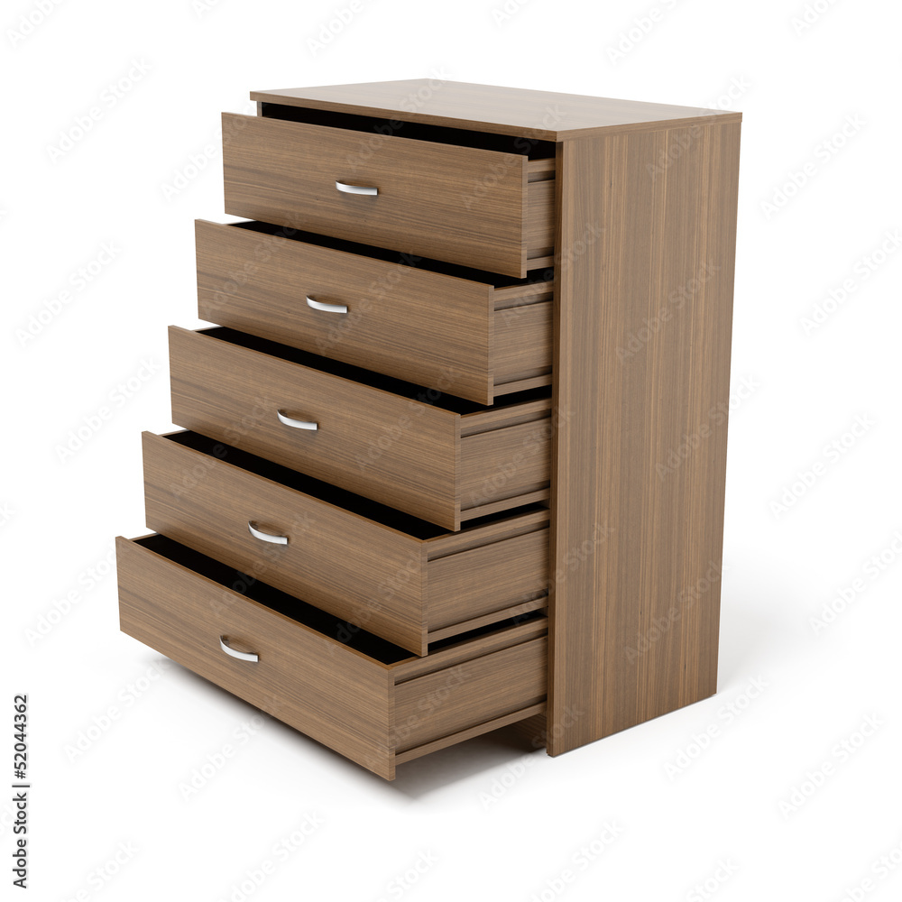 opened drawers from wooden cabinet opened drawers from wooden cabinet