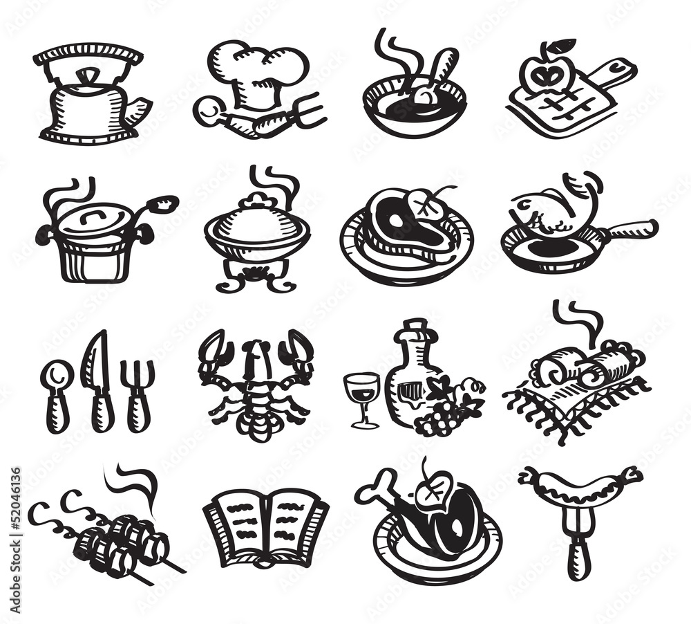 Food and drinks. Vector illustration Food and drinks. Vector illustration