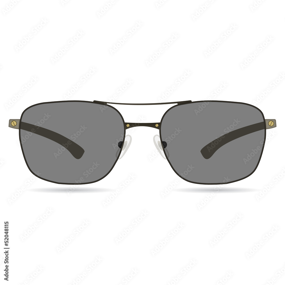 Fototapeta premium Realistic sun glasses on white background