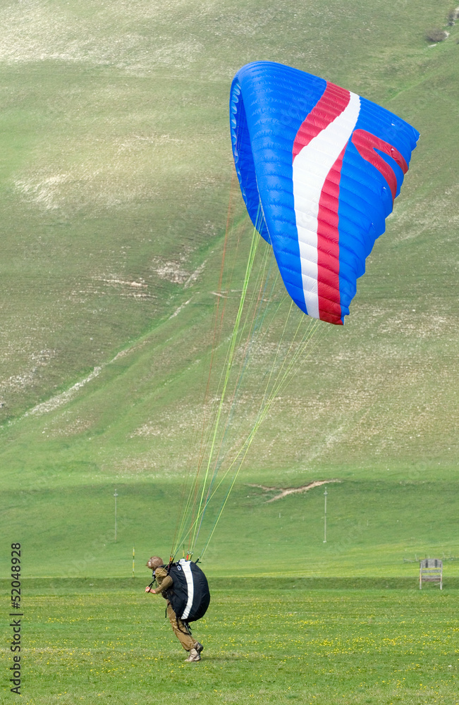 Obraz premium training with the paraglider