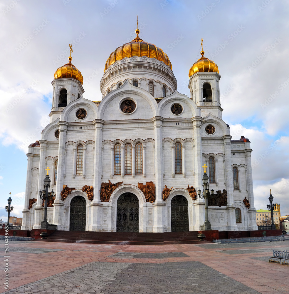 Panoramic view of Moscow Cathedral of Christ the Savior, Russia