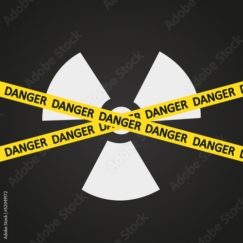 Vector illustration tape radiation hazard