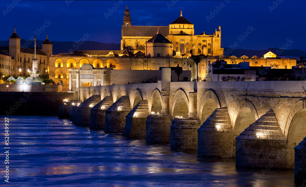 Roman Bridge and The Great Mosque, Cordoba, Andalusia