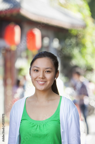 Portrait of Young Woman in Nanluoguxiang, Beijing