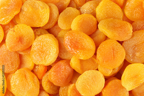 Tablou canvas Dried apricots close-up