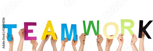 Cuadro en lienzo hands holding TEAMWORK