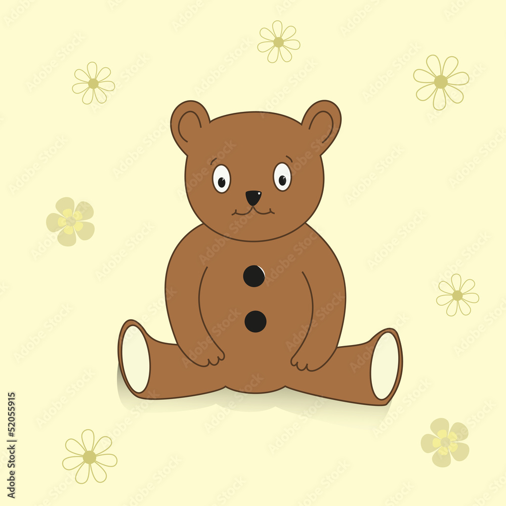Obraz premium Brown vector teddy.