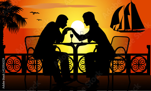 romantic dinner on the beach