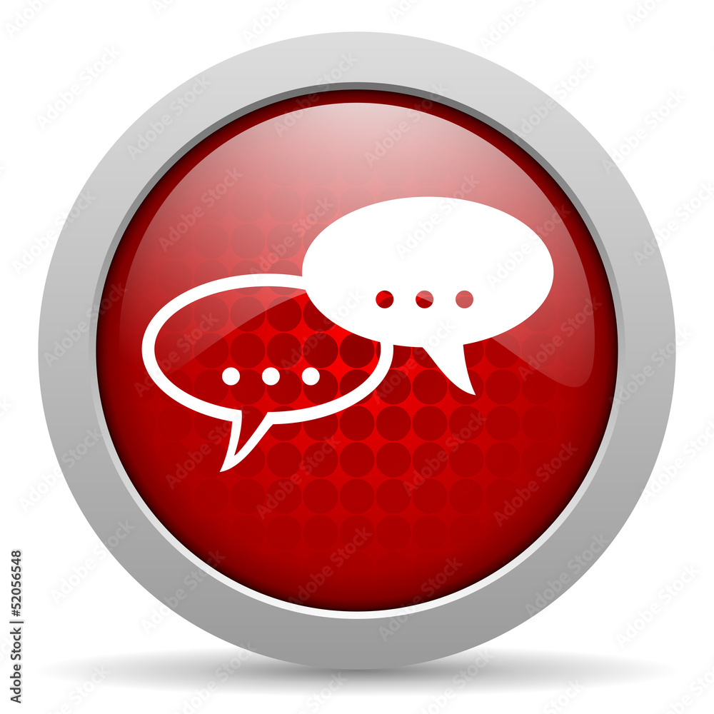 forum red circle web glossy icon