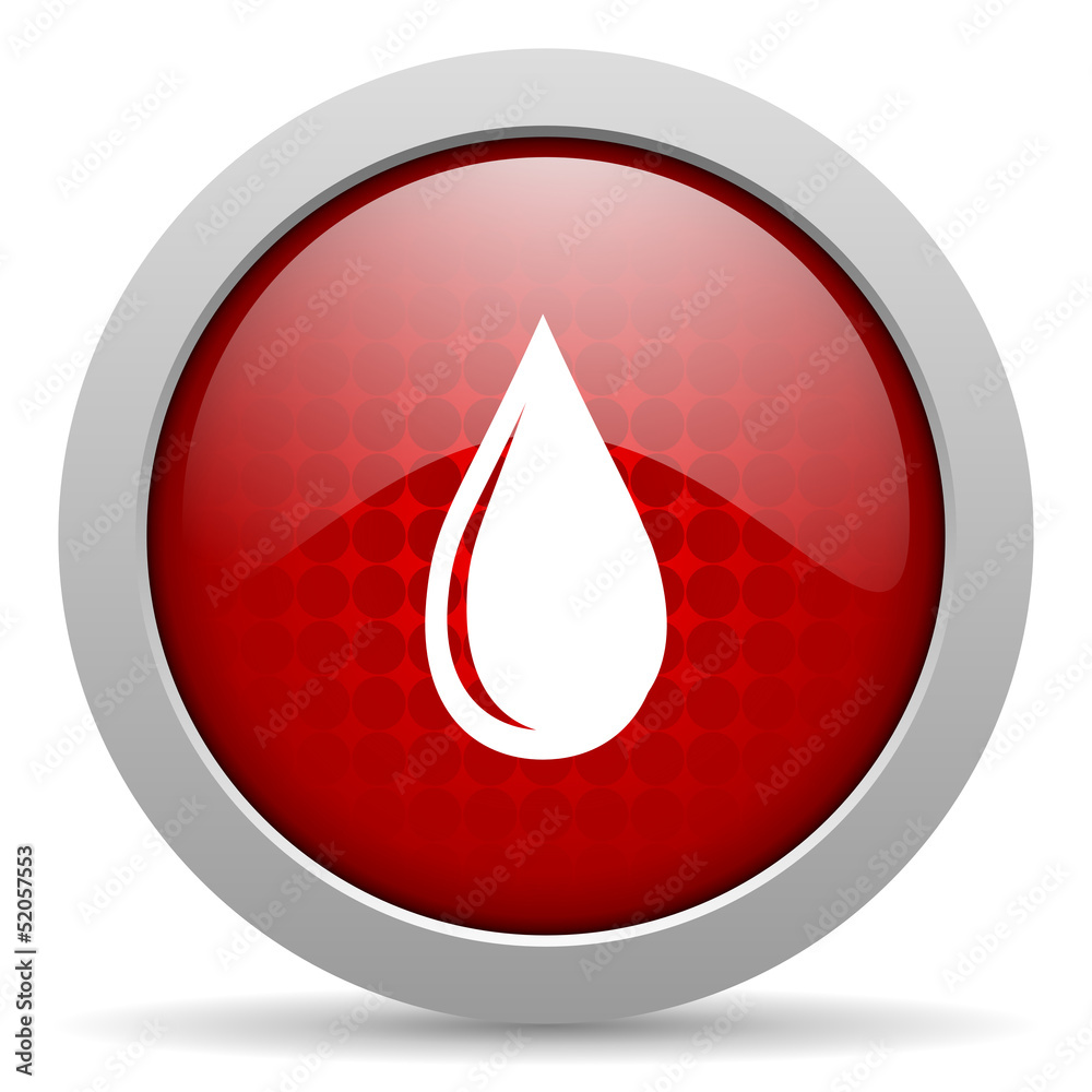 water drop red circle web glossy icon water drop red circle web glossy icon