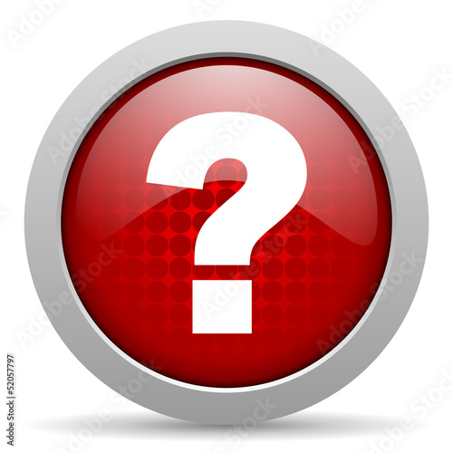 question mark red circle web glossy icon