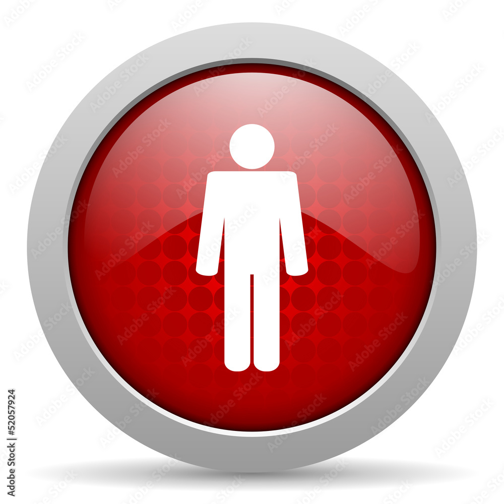 man red circle web glossy icon man red circle web glossy icon