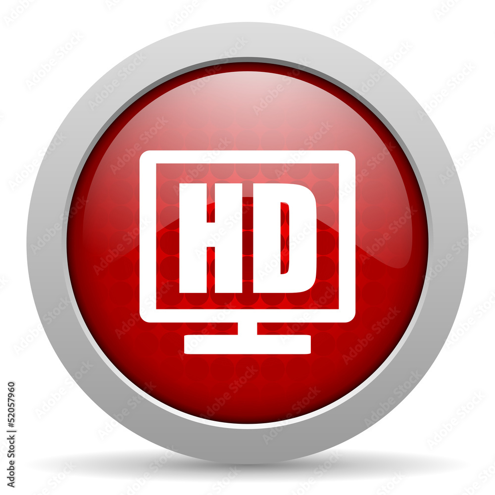 hd display red circle web glossy icon hd display red circle web glossy icon