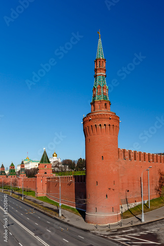 Moscow Kremlin Wall and Beklemishevskaya Tower, Russia