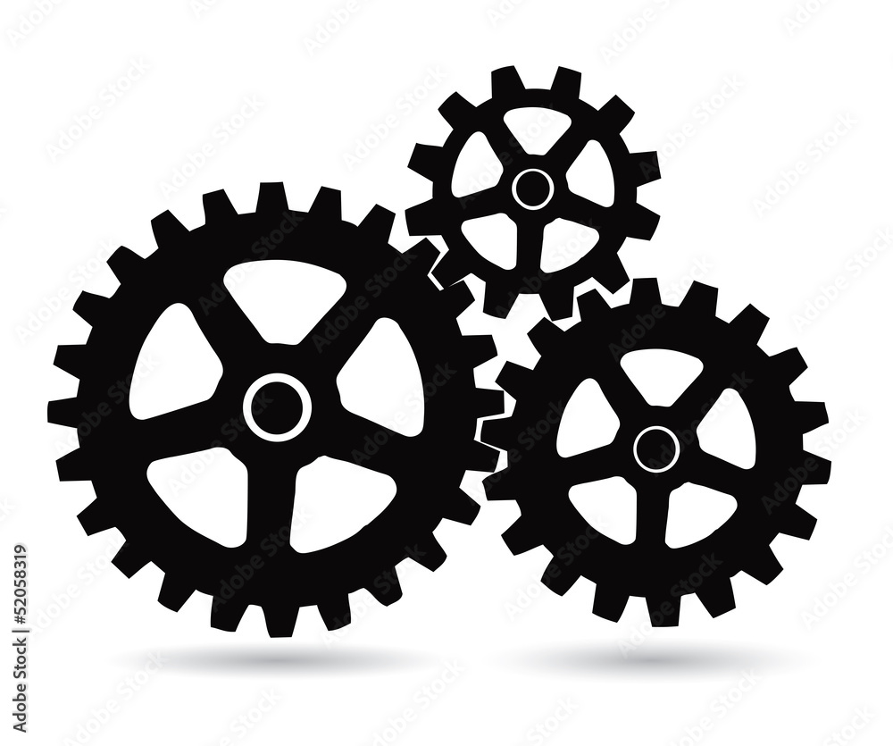 gears on a white background