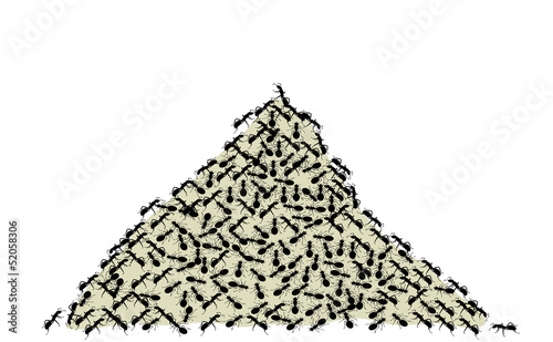anthill on a white background