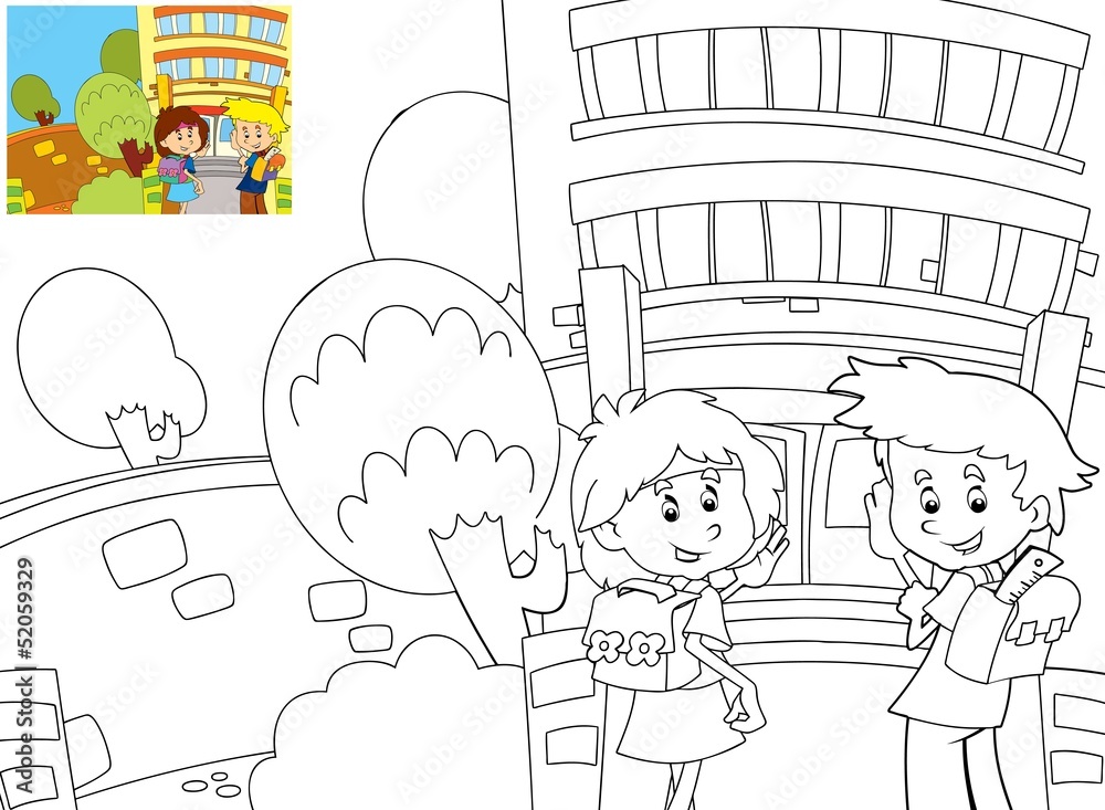 Obraz premium The page with exercises for kids - coloring book