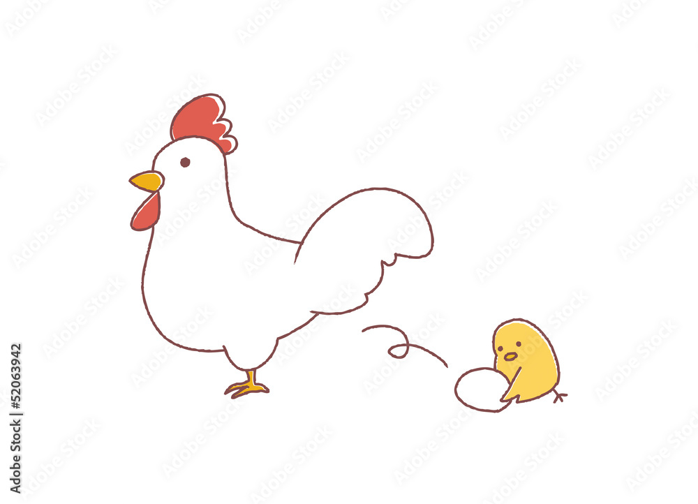 にわとりとひよこ Stock Illustration Adobe Stock