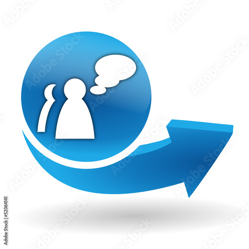 témoignage sur bouton web bleu