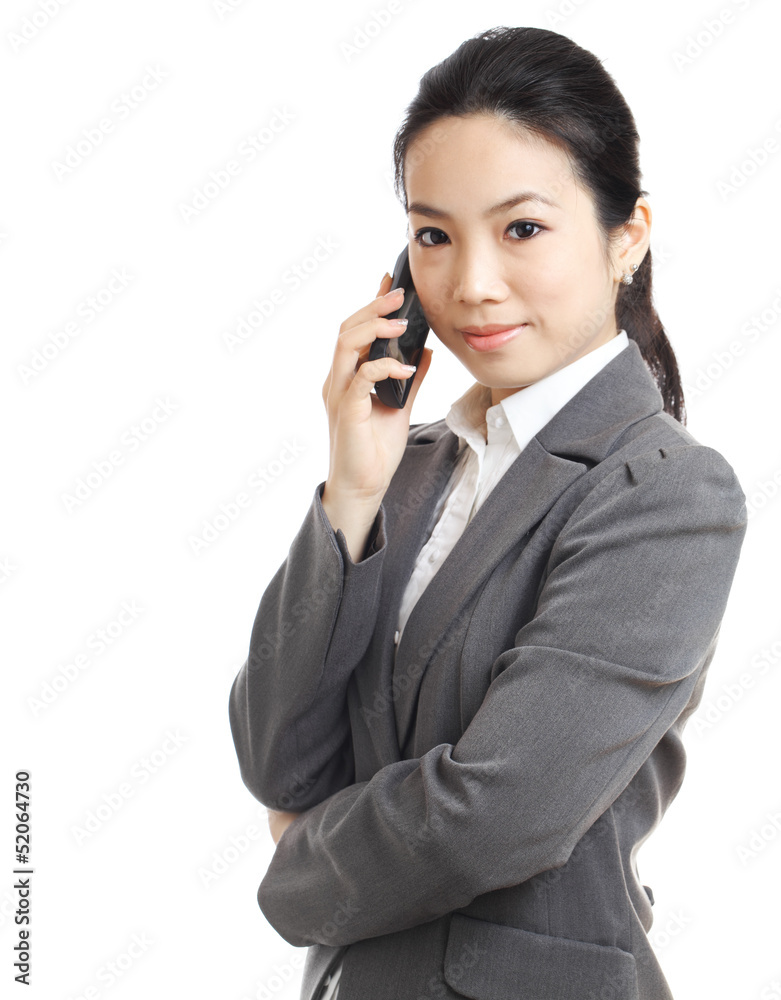 asian business woman using mobile phone asian business woman using mobile phone