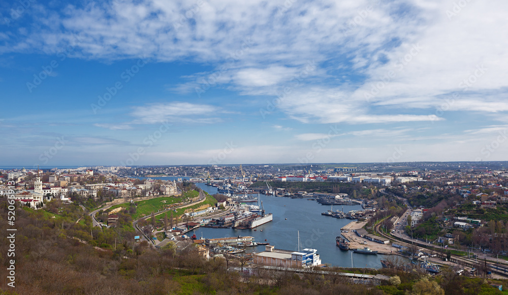 view of bay in Sevastopol. Crimea.