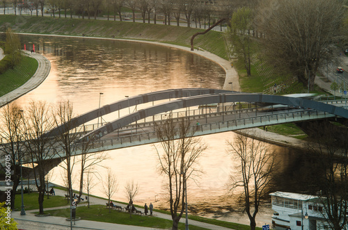 Lithuania. Vilnius in the evening. Mindaugas Bridge