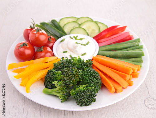 vegetable stick and dip