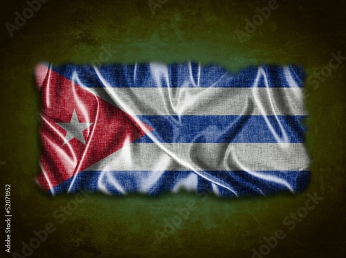 Vintage Cuba flag.