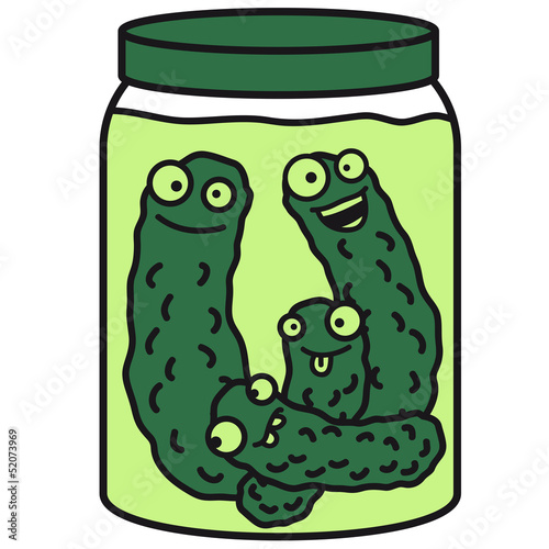 Funny Cucumber Preserving Jar