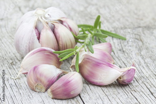 fresh garlic and rosemary