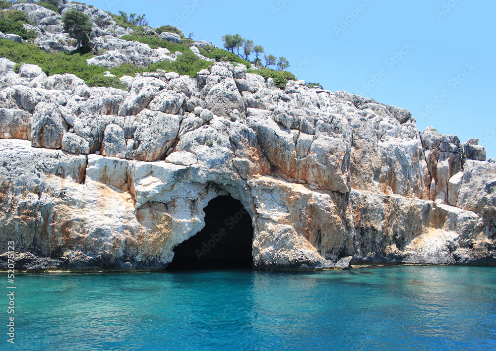 Pirate Cave at Kekova, Antalya.