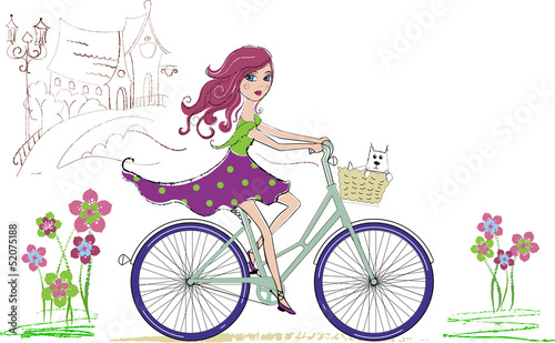 Girl on bike